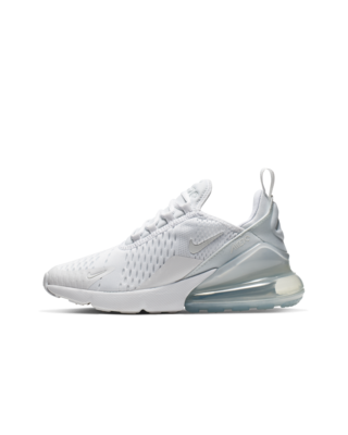 Nike Air Max 270 White Metallic Silver GS